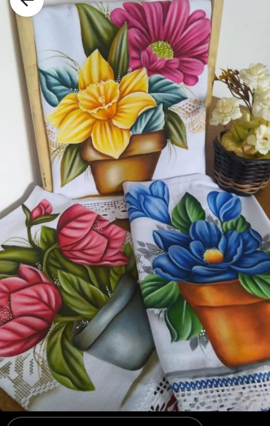 Vasos com flores 