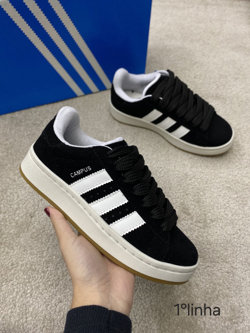 Adidas campus preto 1°linha 