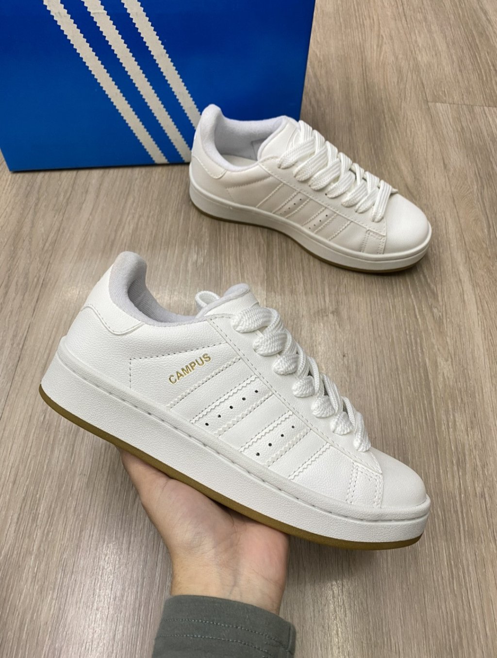 Adidas campus branco 1°linha 