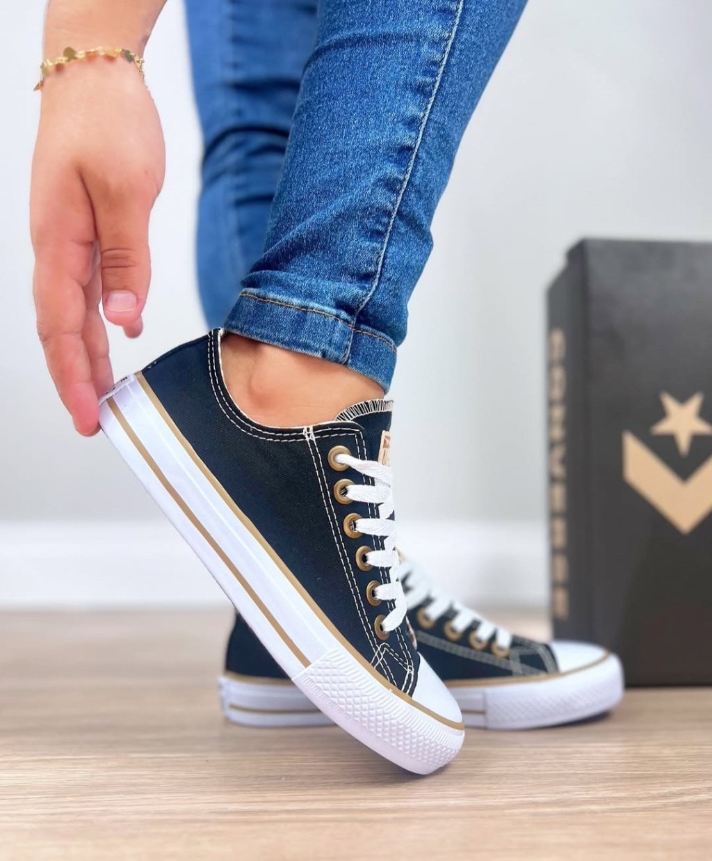 All star tecido listra