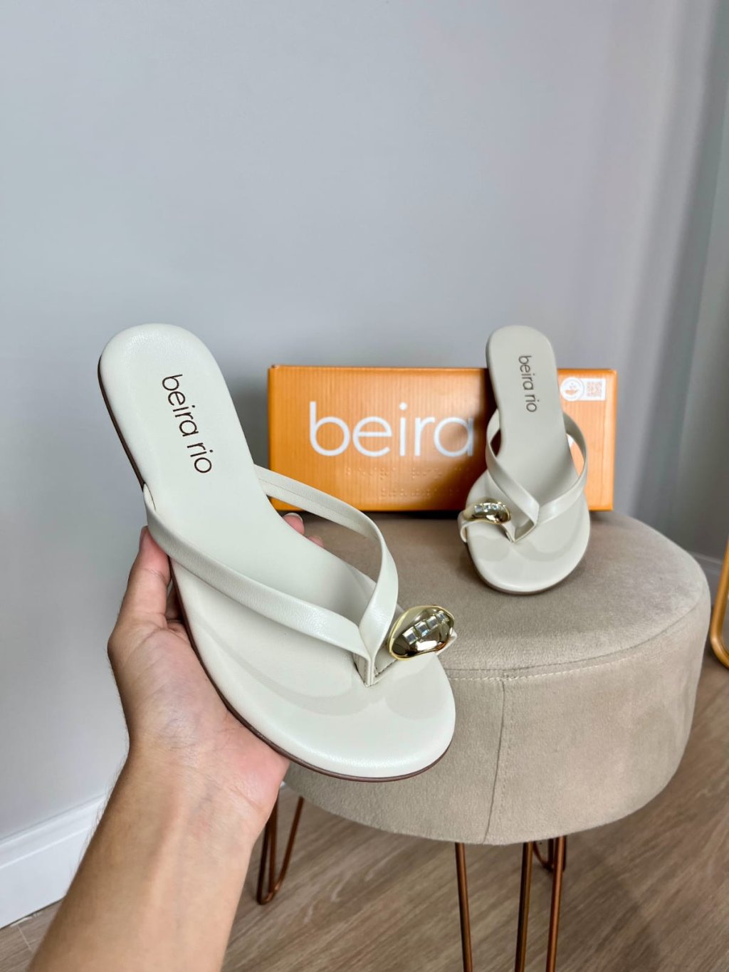 Rasteirinha Beira Rio anel dedo 