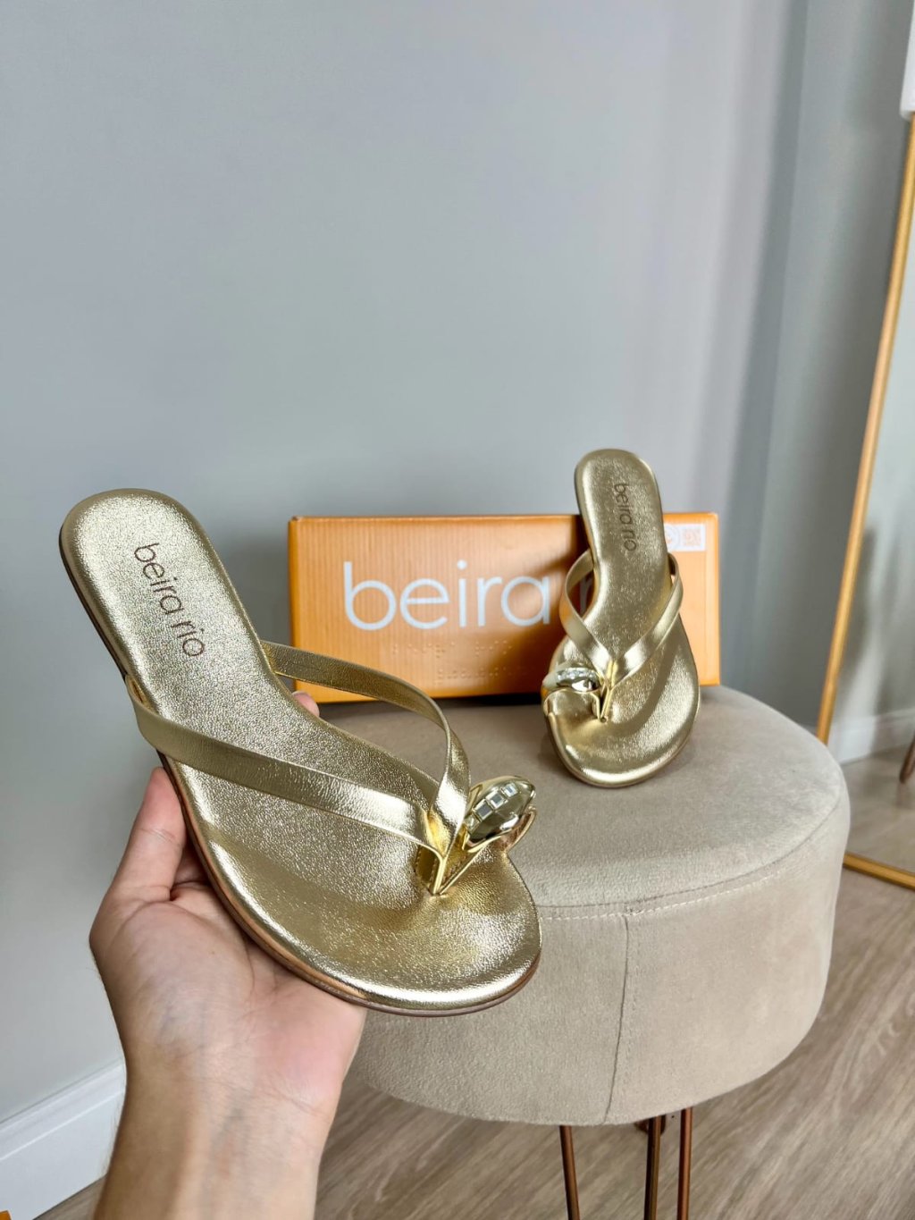 Rasteirinha Beira Rio anel dedo 