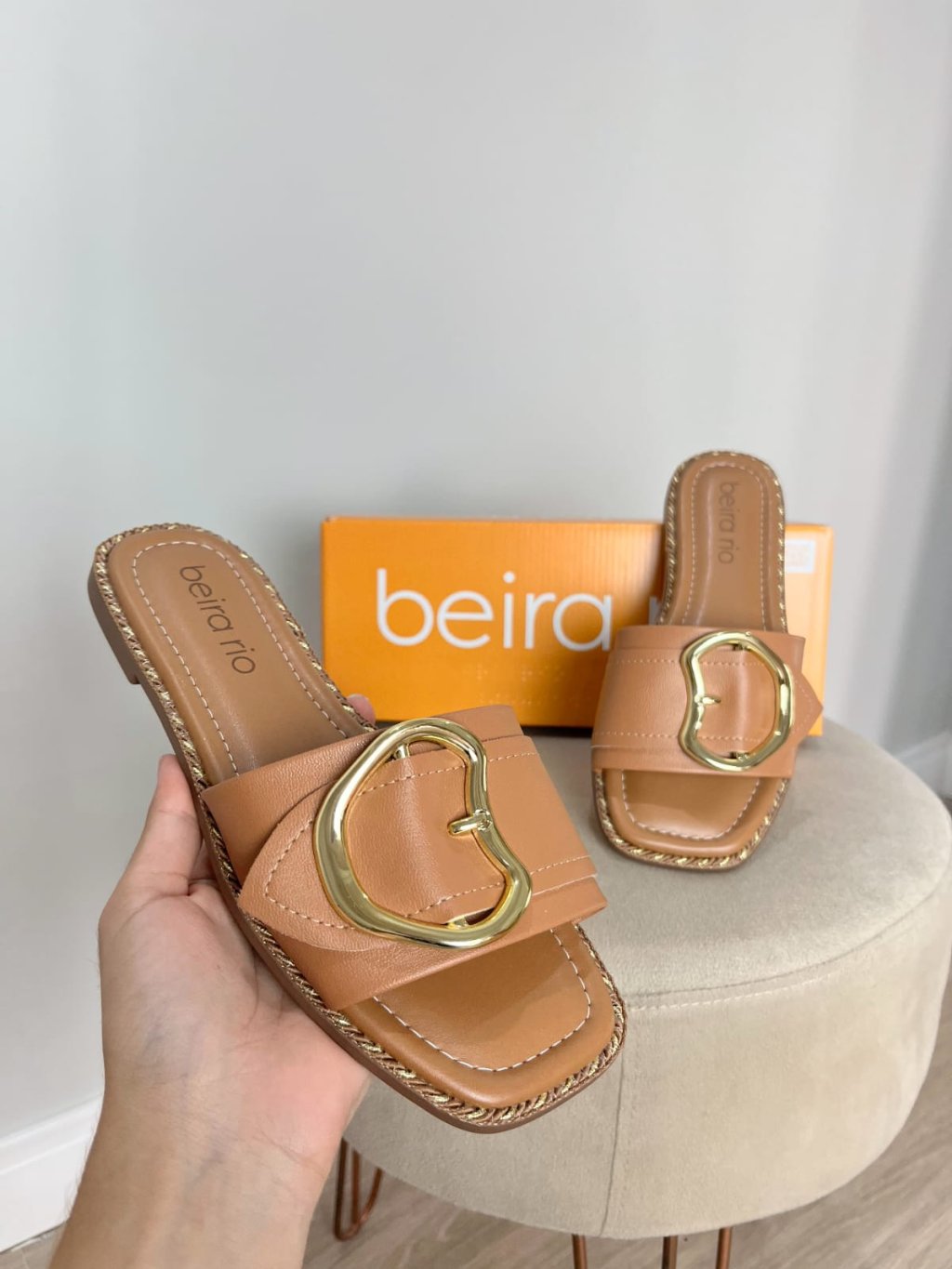 Rasteirinha Beira Rio tala fivela 