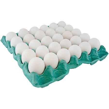 Ovos brancos palhão com 30 unidades