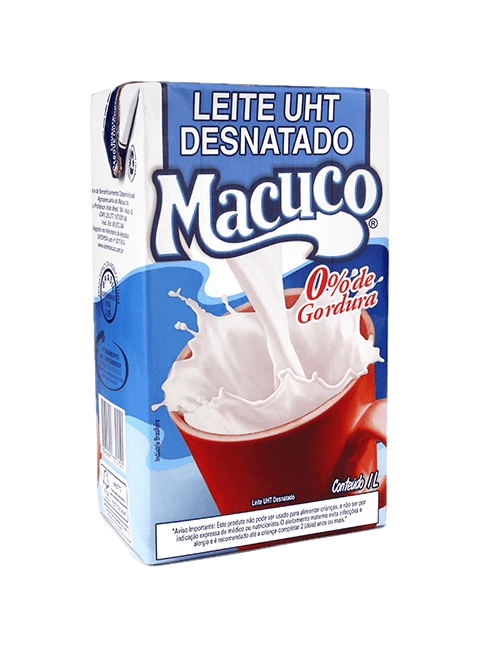 Leite desnatado Macuco 1 litro