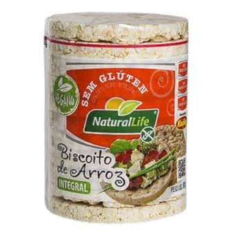 Biscoito de arroz integral s/glúten 80 gramas