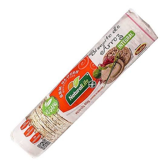 Biscoito de arroz integral s/ glúten 80 gramas