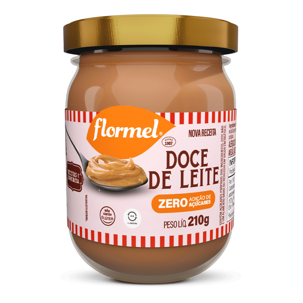 Doce de leite flormel pote s/ açúcar 210 gramas