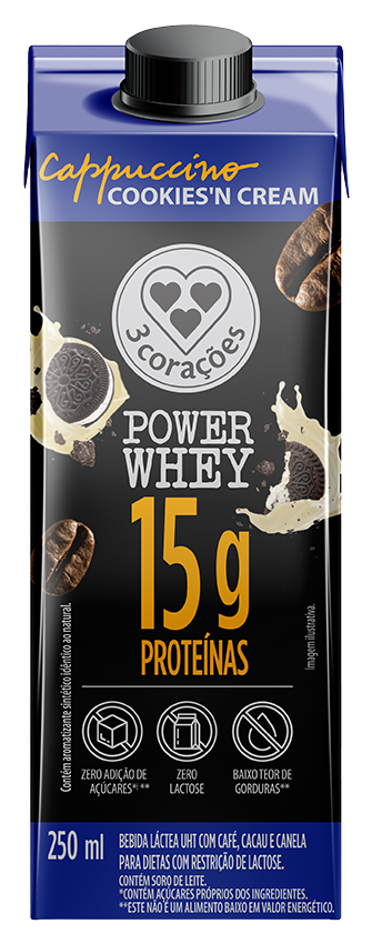 Bebida láctea com café cookies cream 15g proteína 250 ml 