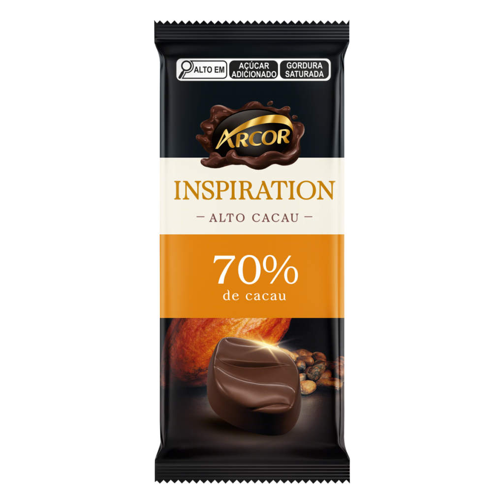 Chocolate arcor 70% cacau 80 gramas
