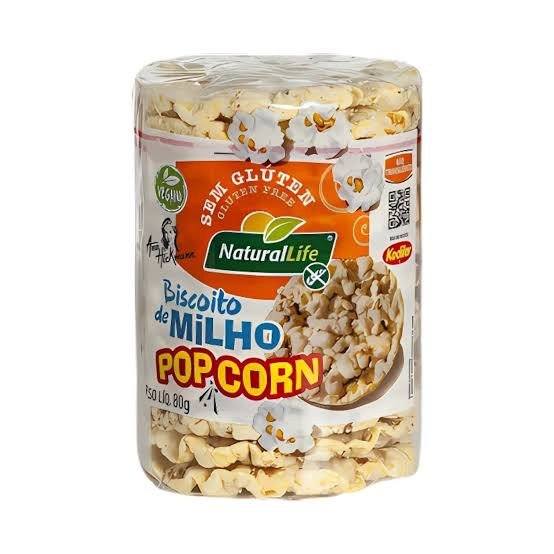 Biscoito de milho popcorn s/ glúten 80 gramas