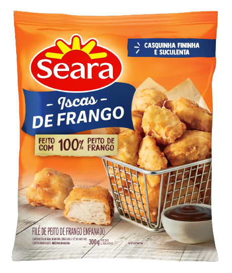 Iscas de frango empanado Seara 300 gramas