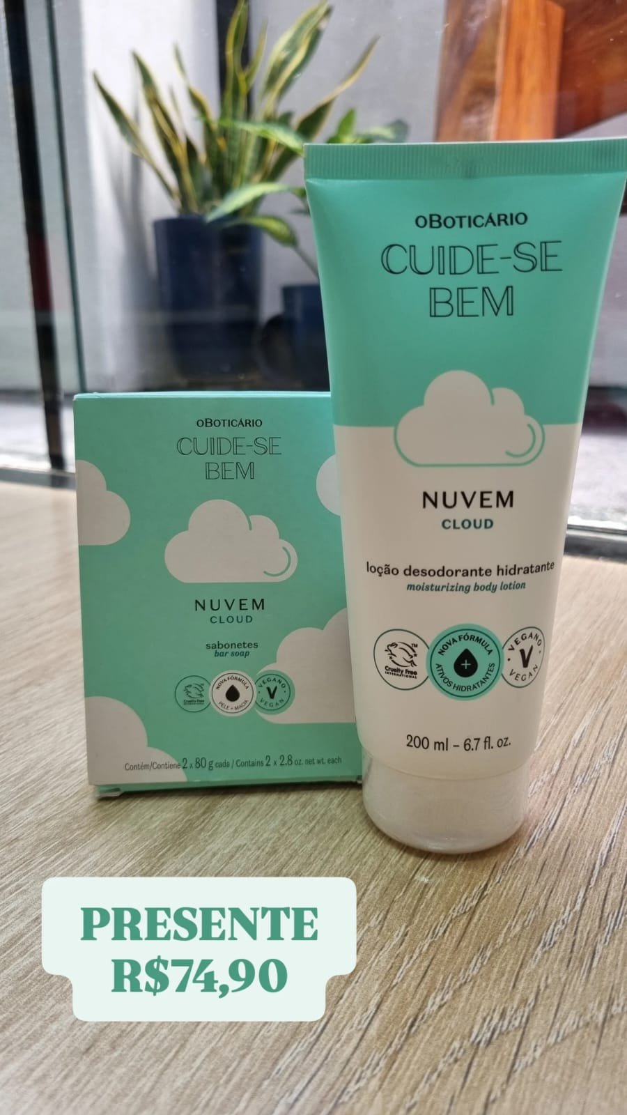 PRESENTE CUIDE-SE BEM NUVEM (2 ITENS)