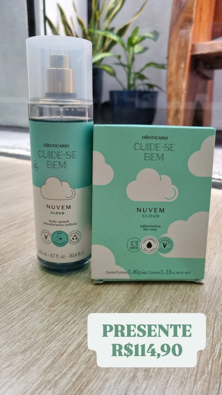 PRESENTE CUIDE-SE BEM NUVEM - 2 ITENS