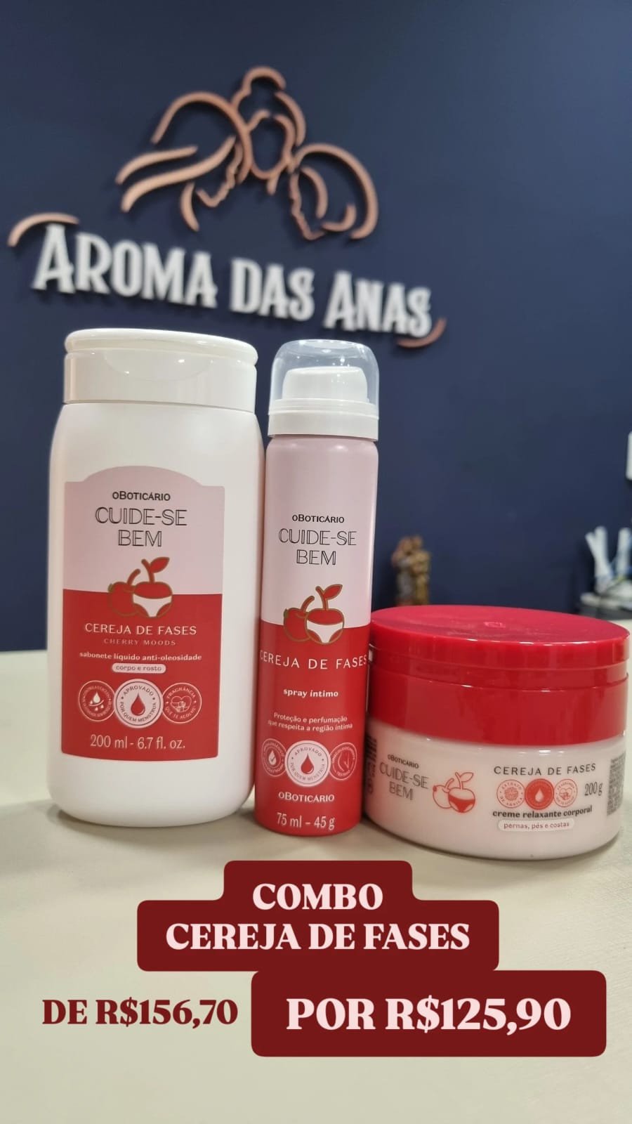 PRESENTE CUIDE-SE BEM CEREJA DE FASES