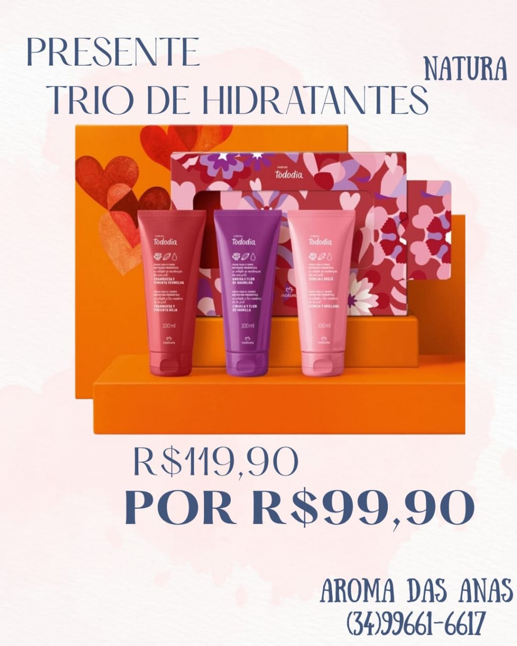 TRIO DE HIDRATANTE NATURA