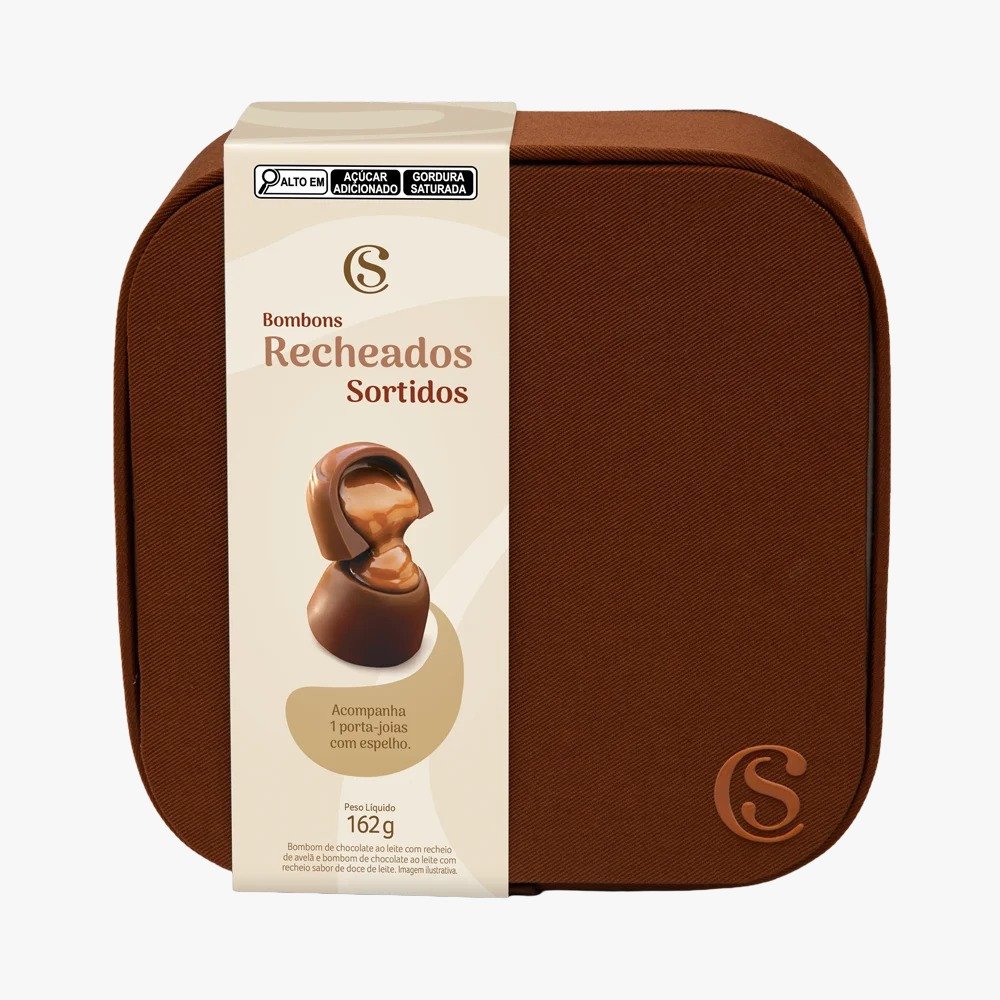 Porta Joias com Bombons de Doce de Leite e Avelã 162g