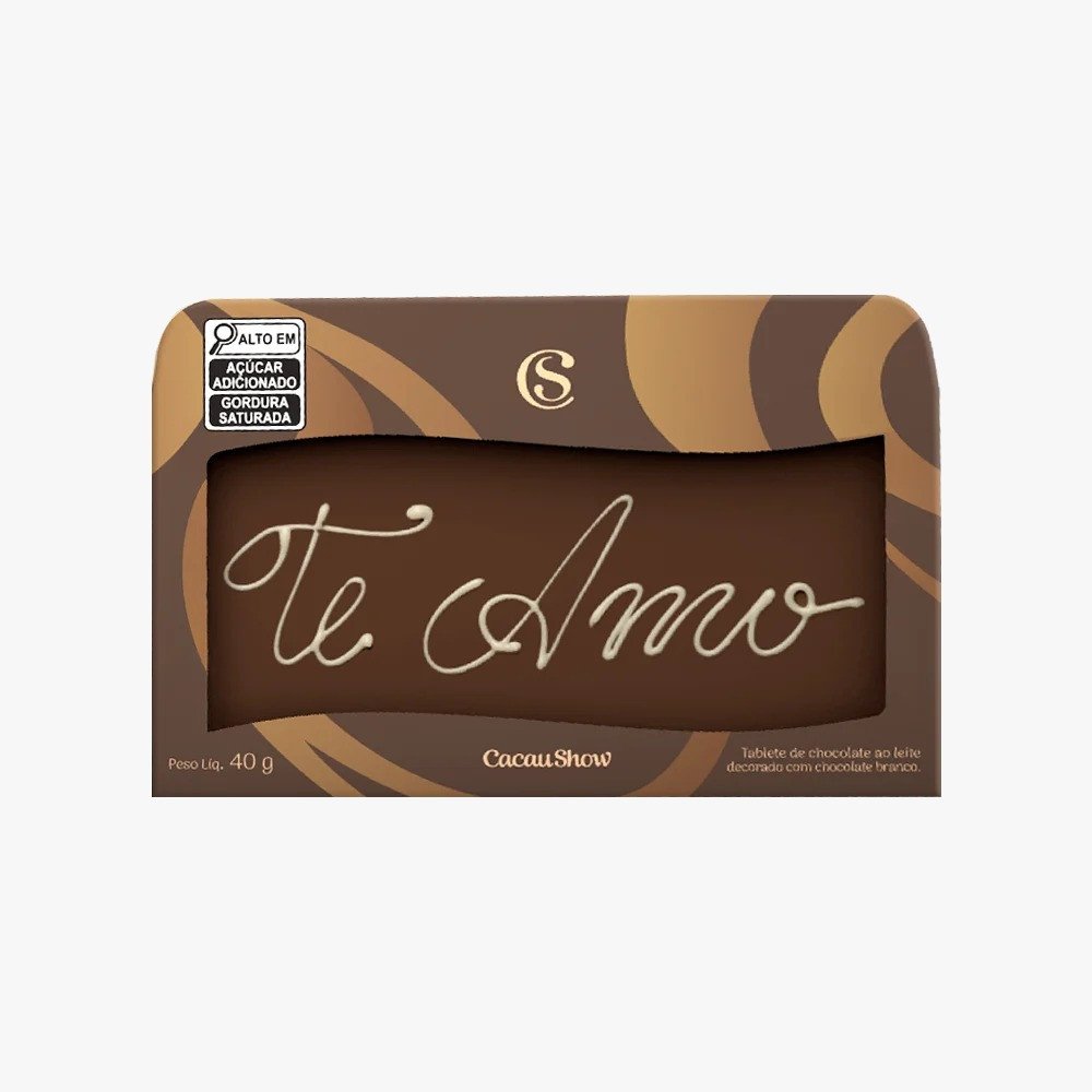 Tablete ao Leite Chocoarte Te Amo 40g