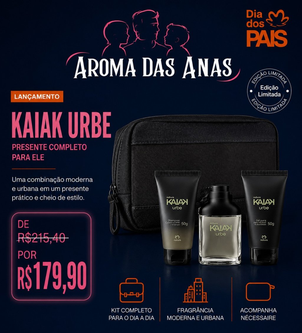 PRESENTE MINI KAIAK URBE COM NECESSAIRE