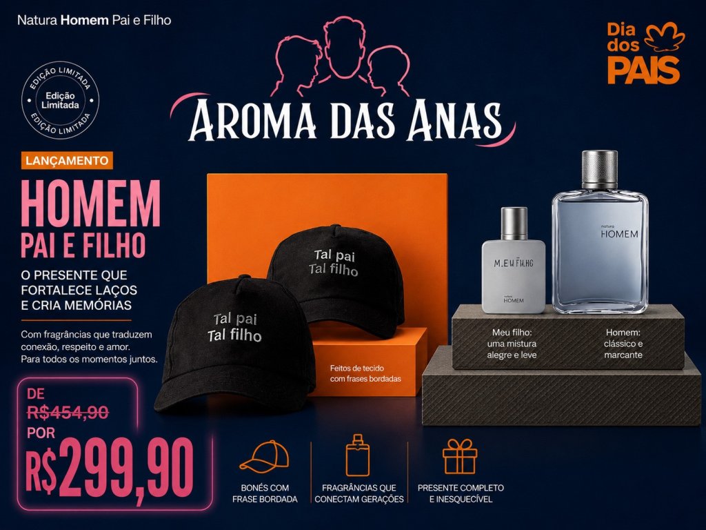 PRESENTE NATURA HOMEM COM BONÉS