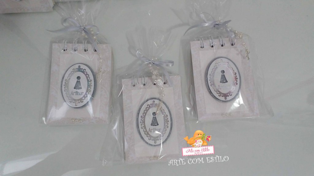 Bloquinhos personalizados - Batizado