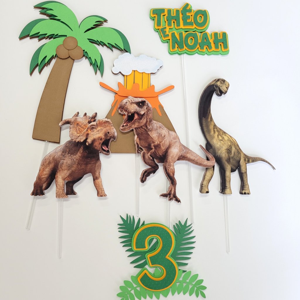 Topo de Bolo - Dinossauros