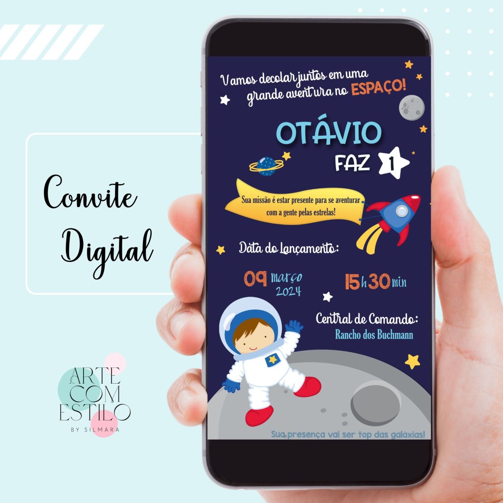 Convite Digital - Astronauta