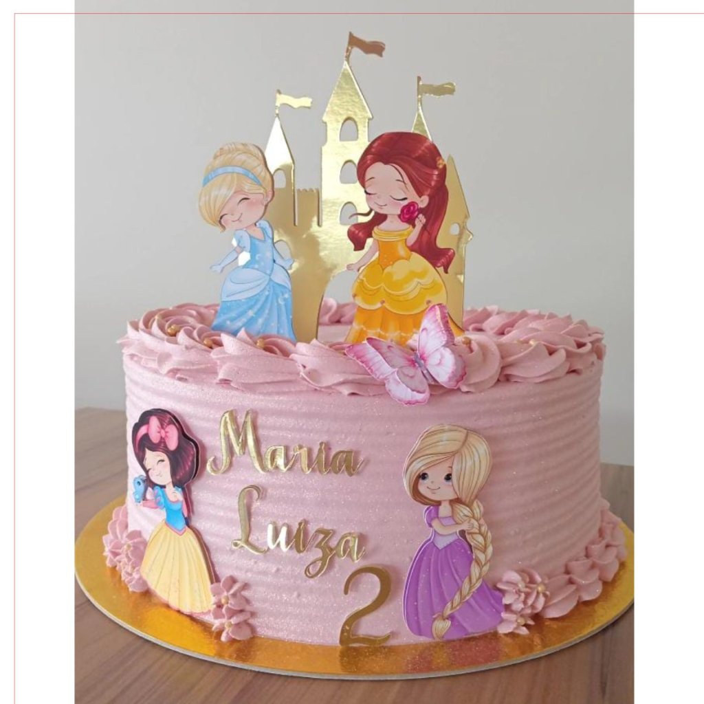 Topo de Bolo - Princesas Cute