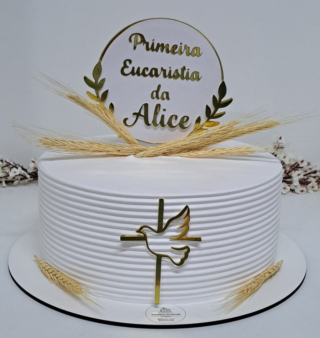 Topo de Bolo Primeira Eucaristia