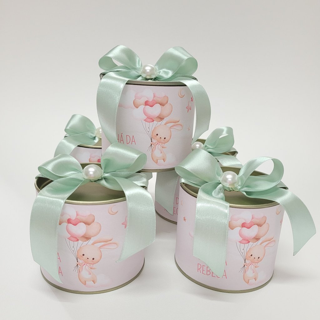Tubolatas Personalizadas - Chá de Bebê Coelhinha com Balões