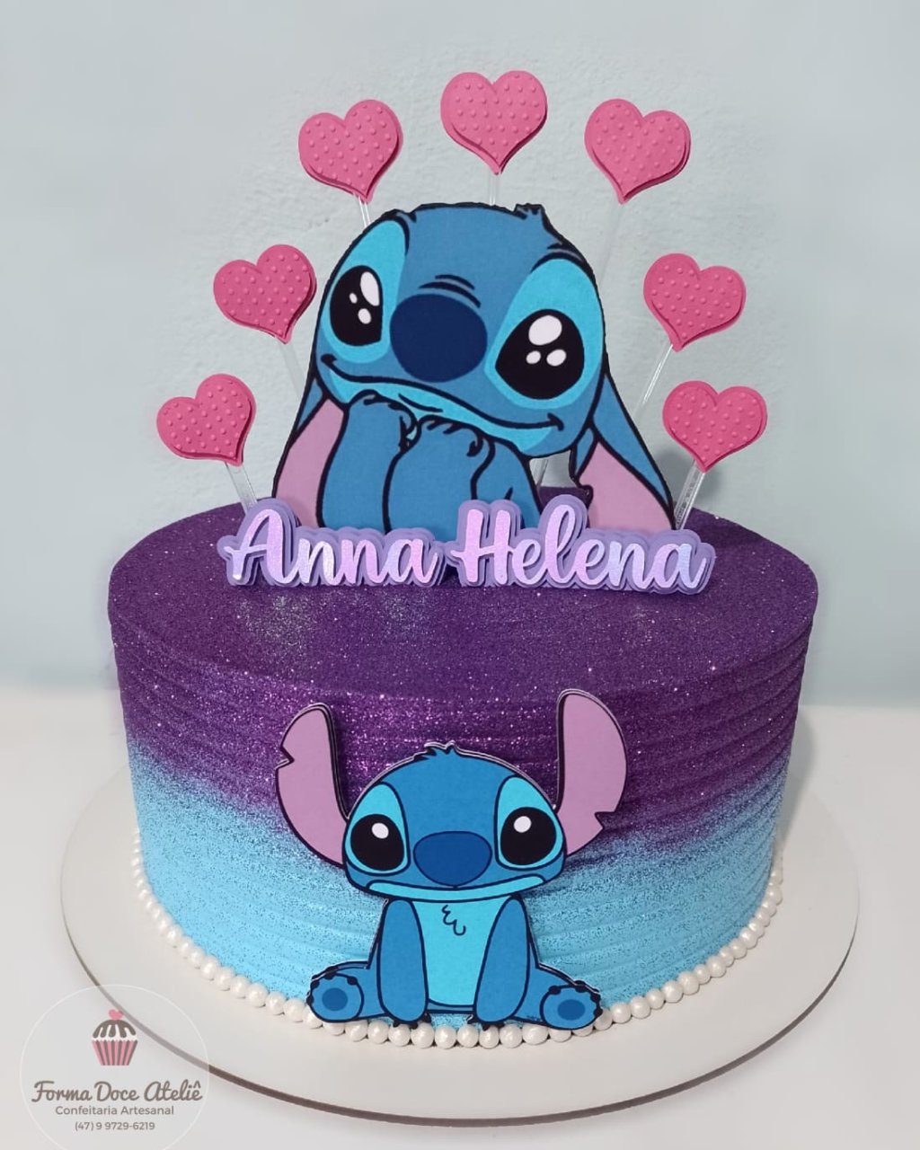 Topo de Bolo Stitch