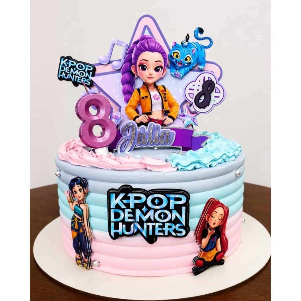 Topo de Bolo Guerreiras do Kpop