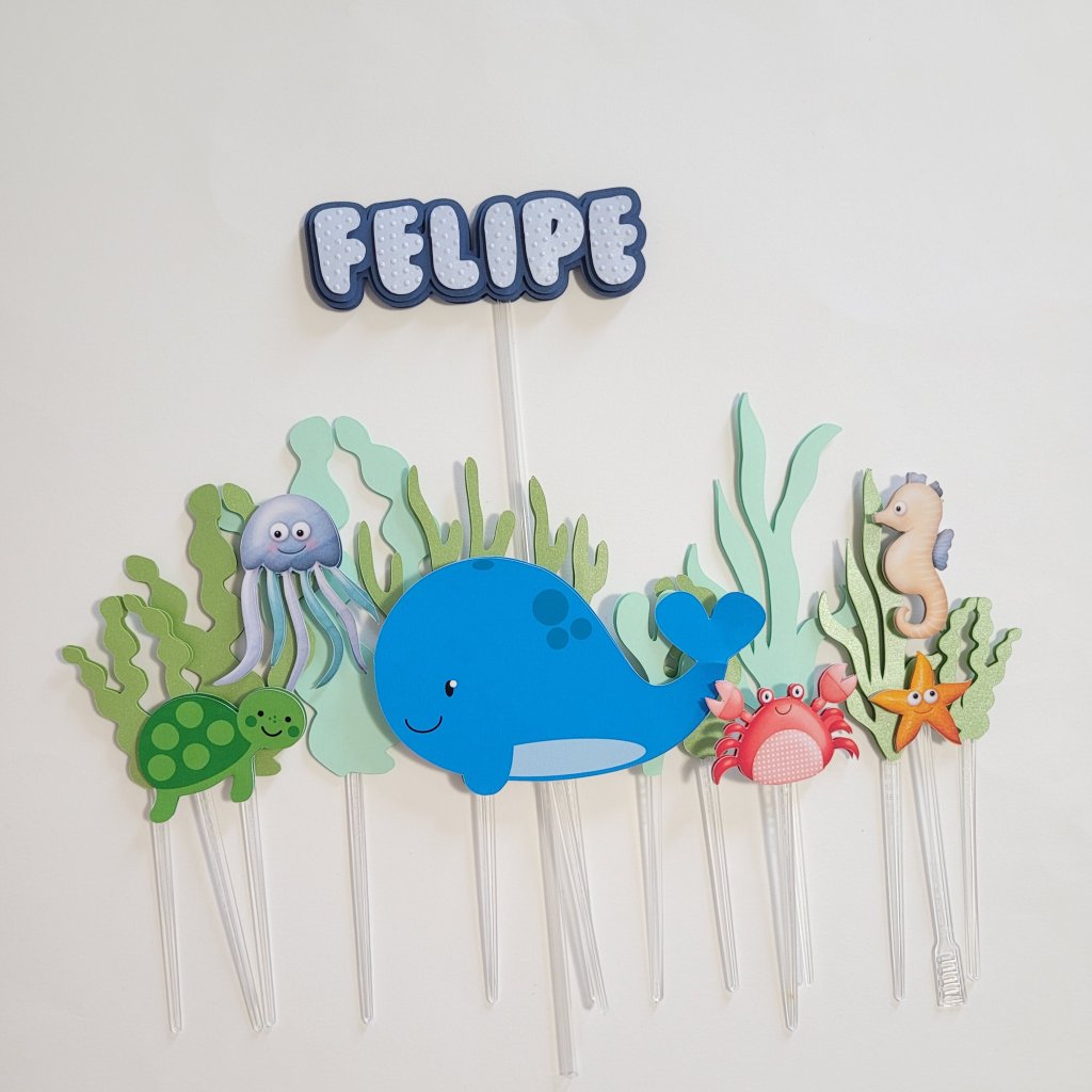 Topo de Bolo - Fundo do Mar