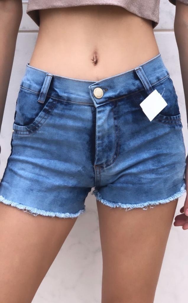 SHORT JEANS FEM. COM LYCRA