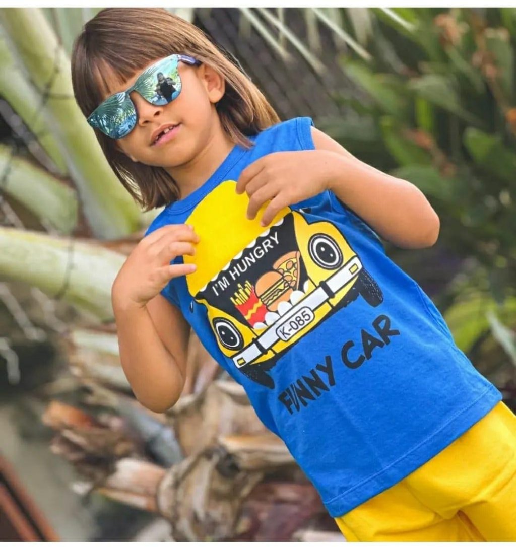 COJUNTO INF REGATA MASC APLIQUE 3D 