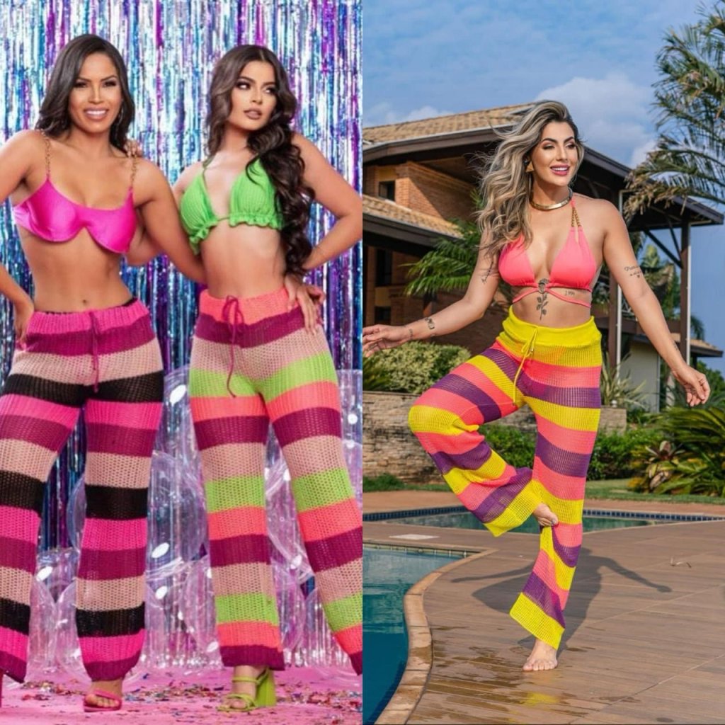 Calça praia cores - tricot