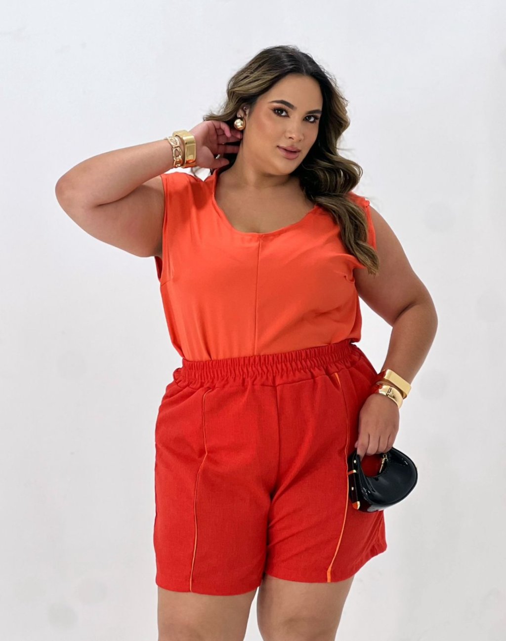 BLUSA PLUS SIZE - CREPE VERONA 