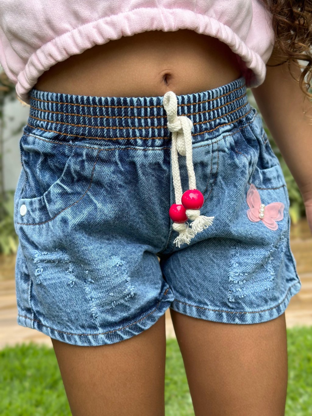 Short jeans inf. - cós elástico 