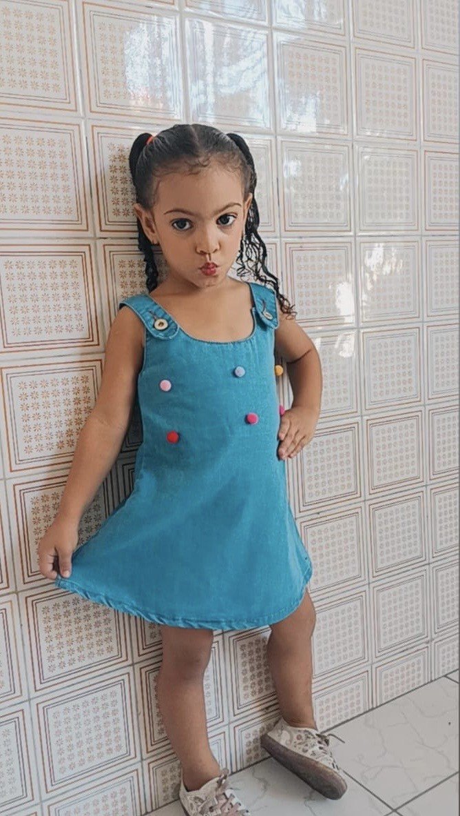 JARDINEIRA INFANTIL JEANS 