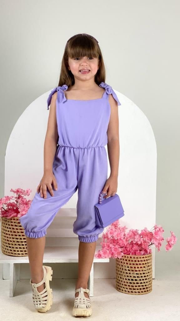 Macacão juvenil viscose - amarração 