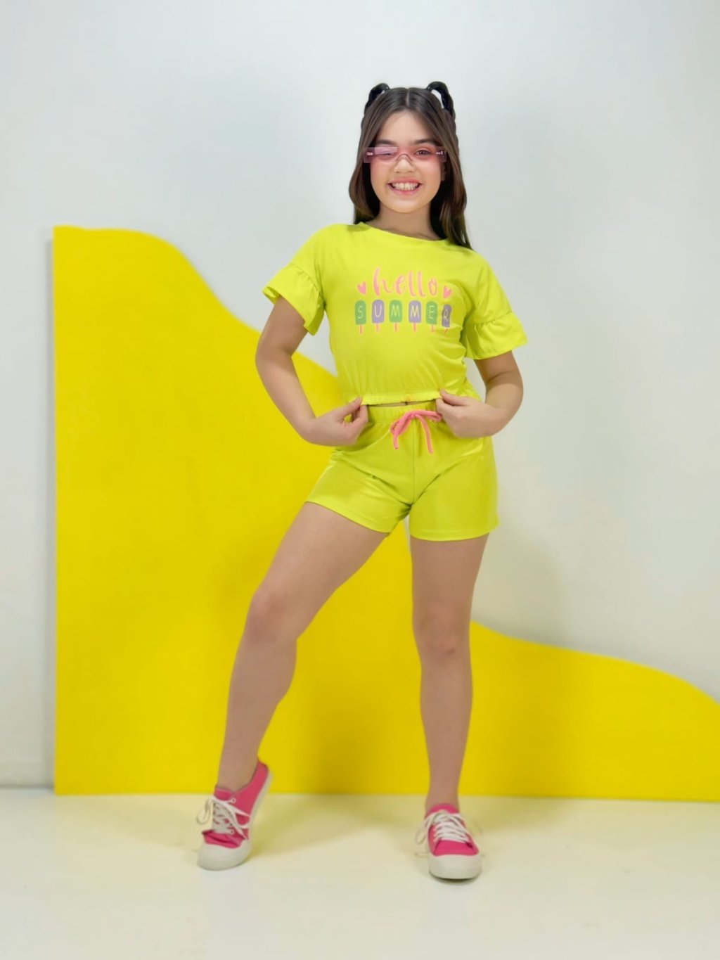 Conjunto cropped estampado - fio 30 