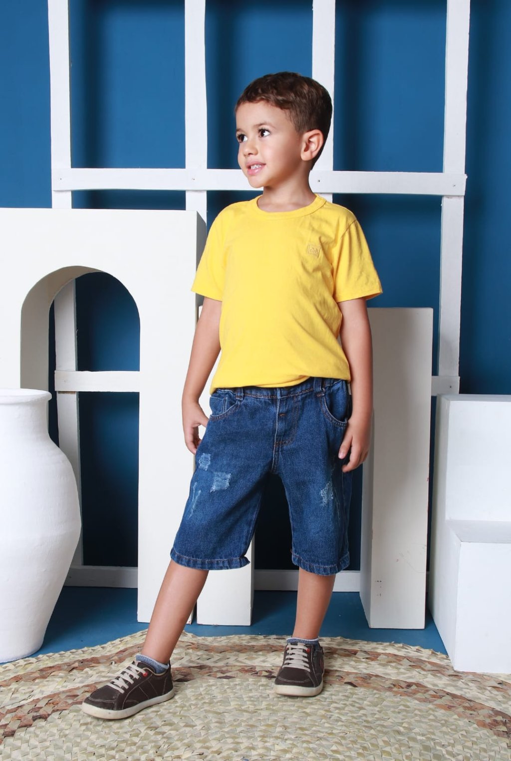 BERMUDA INF. MASCULINA - C/LYCRA 