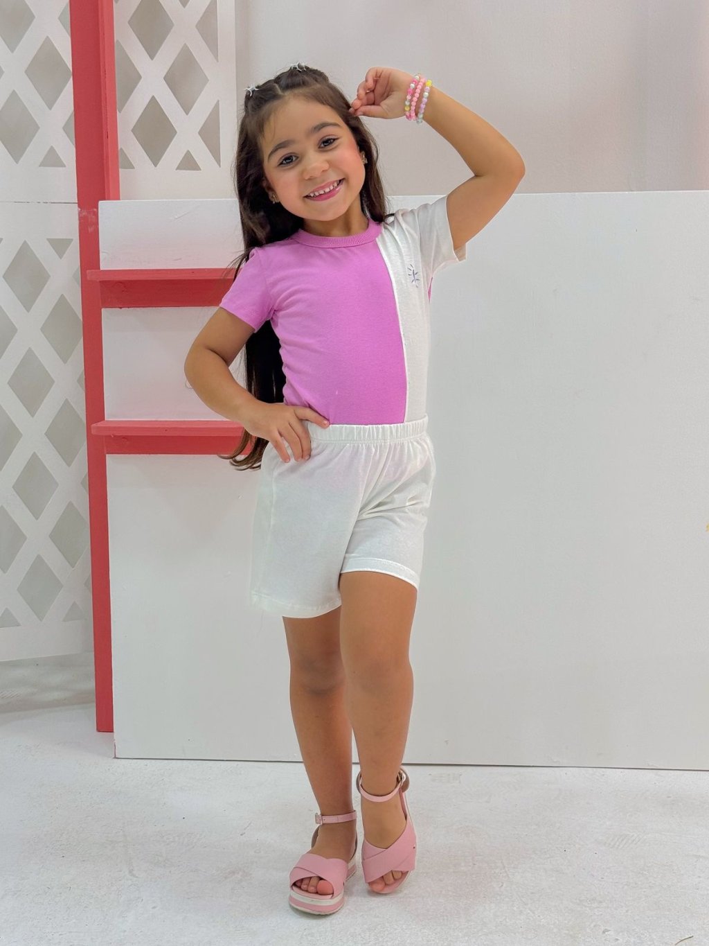 CONJUNTO INF. MALHA - BLUSA 2 CORES 