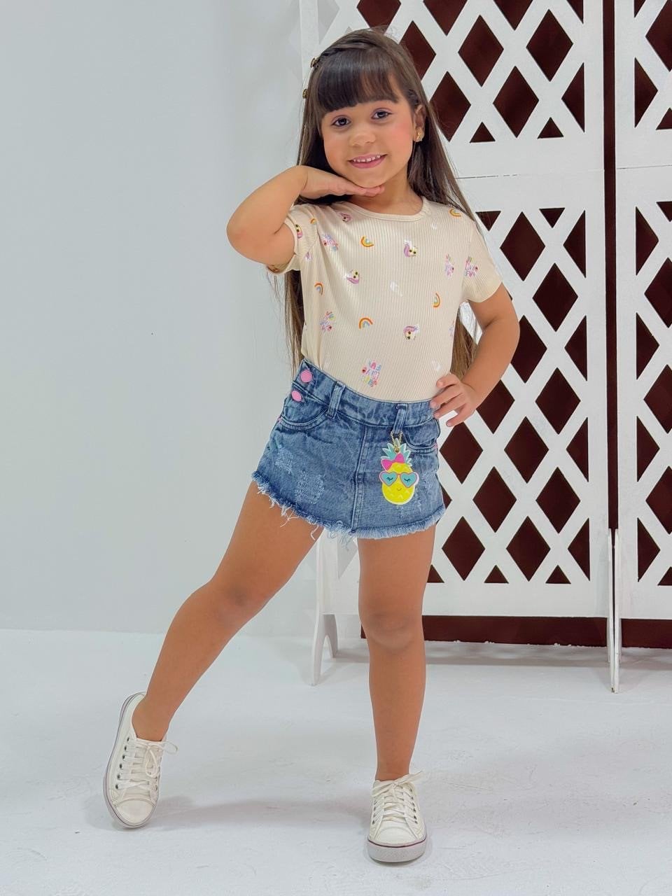 SHORT SAIA INFANTIL JEANS 