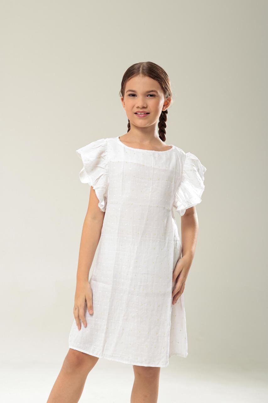 VESTIDO INF. DUNA MANGA BABADO - 05 