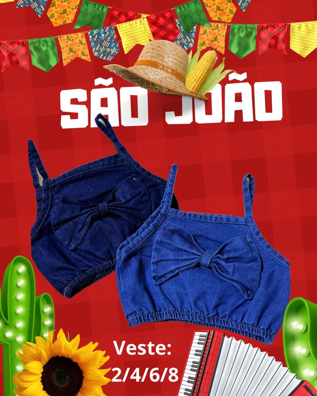 CROPPED LAÇO INF. JEANS 