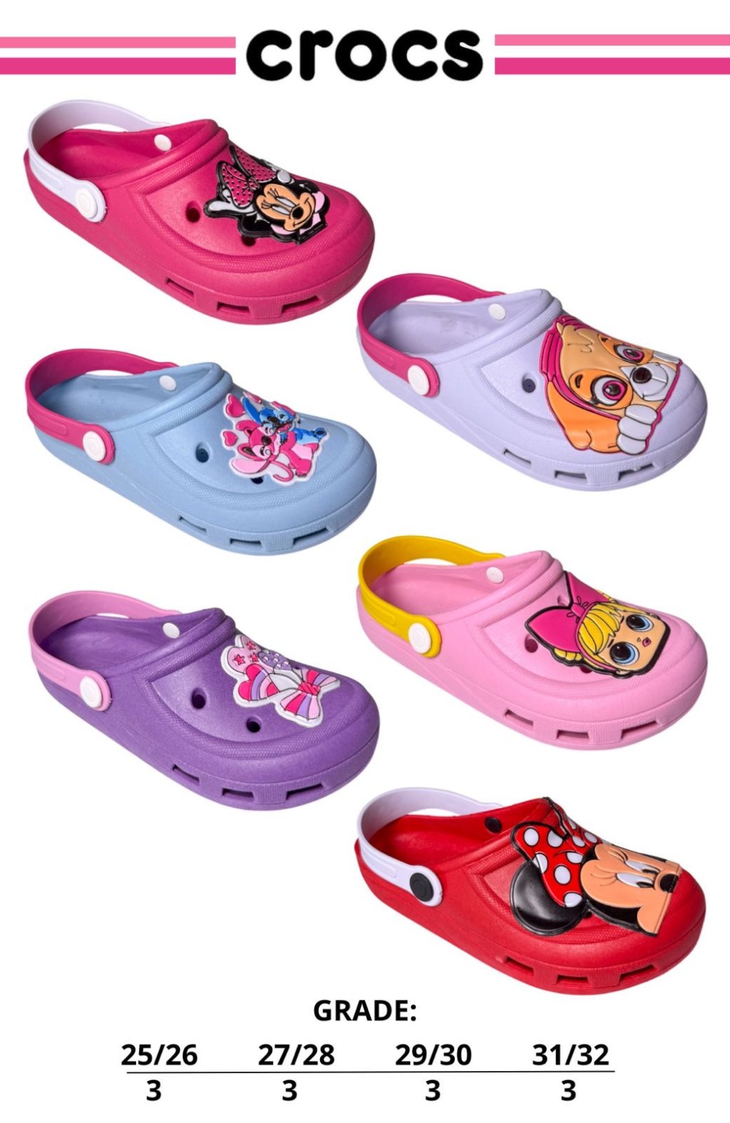 SANDÁLIA CROCS INFANTIL FEM. 