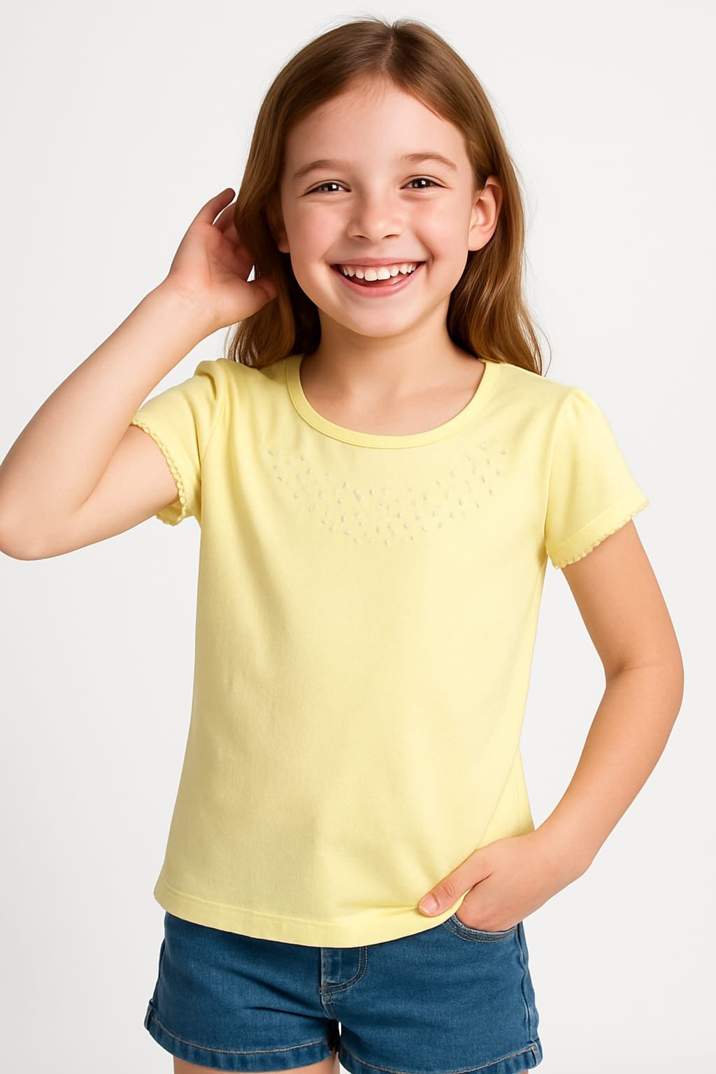 BLUSA INFANTO JUVENIL - COTTON APLIQUE 