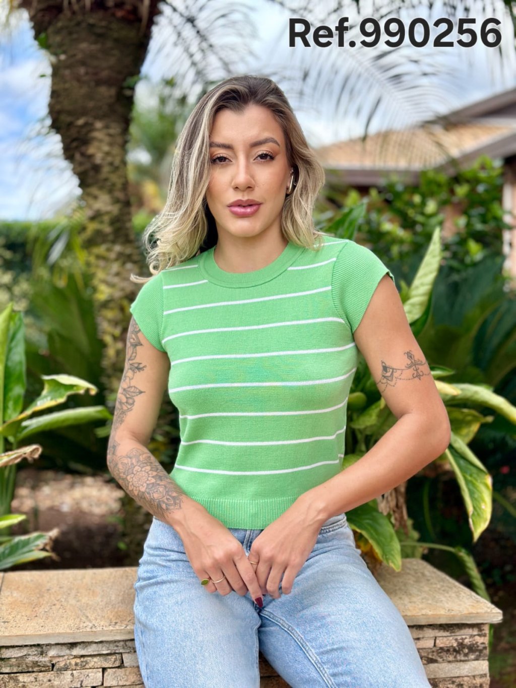 Cropped modal manga japonesa - 0256 tricot 