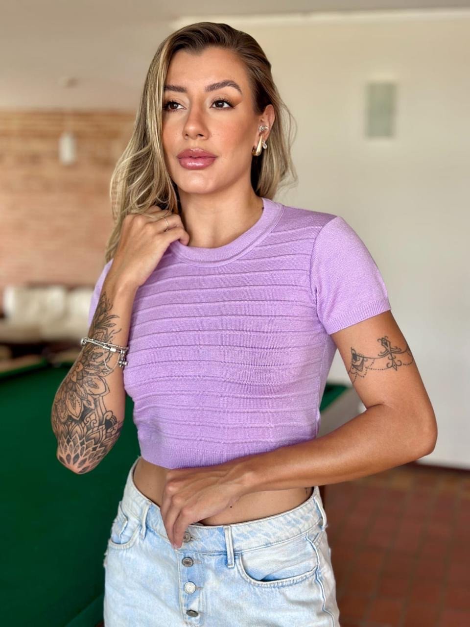 CROPPED MODAL NERVURA - 0341 TRICOT 